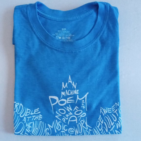 Tragically Hip The Maple Leaf Album Names Logo Heather Blue T-Shirt size small - Picture 7 of 7